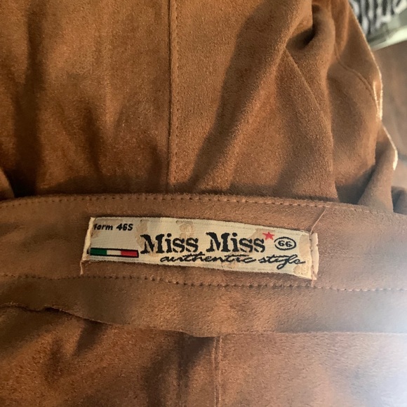 brown faux suede skirt - Picture 4 of 4